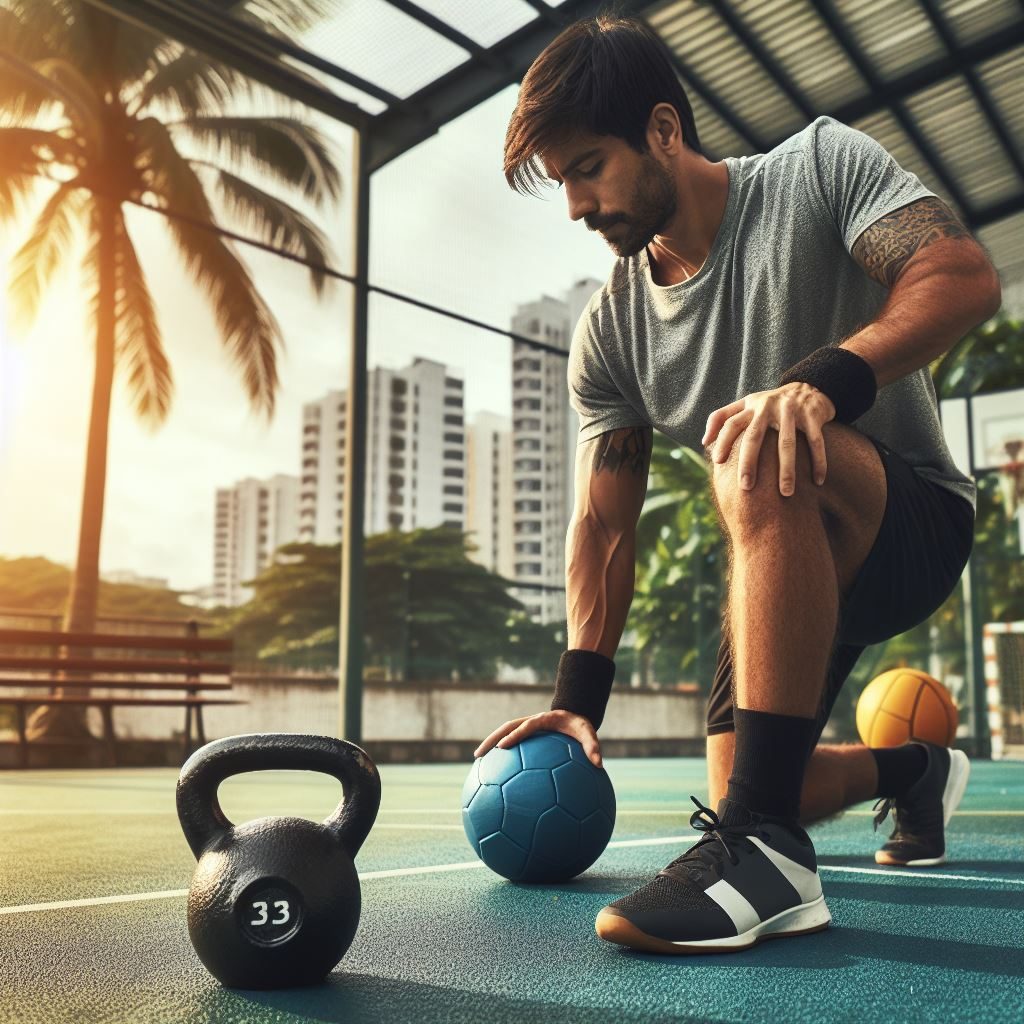 Balonmano con kettlebell fuerza con pesa rusa en balonmano